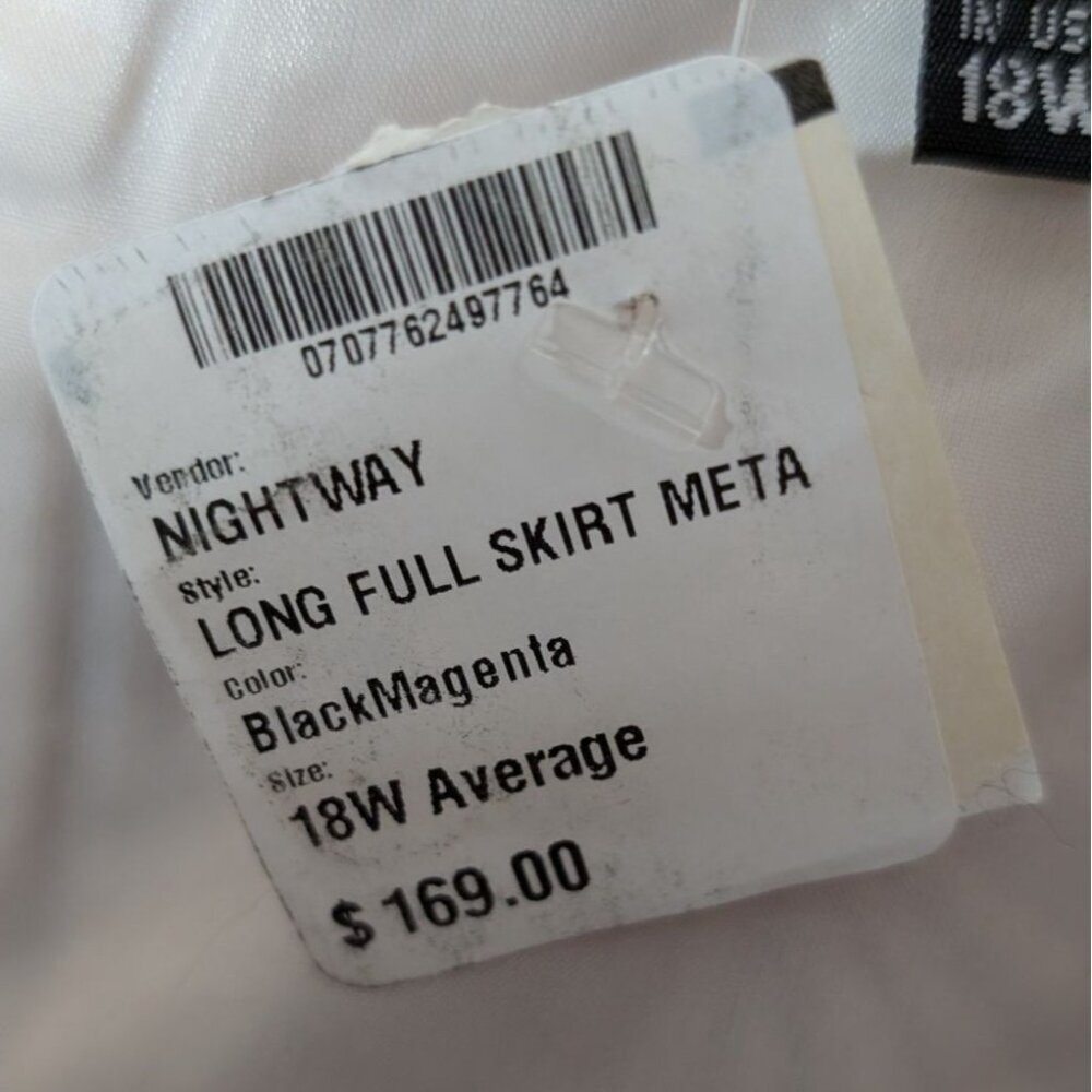 Nightway Formal Dress NWT Womens 18W NYE Prom HOCO Metallic Pockets Full Maxi - Picture 6 of 11